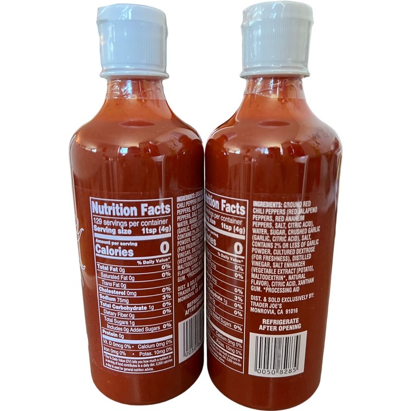 TJ's Trader Joe's Sriracha Hot Sauce (Pack of 2)