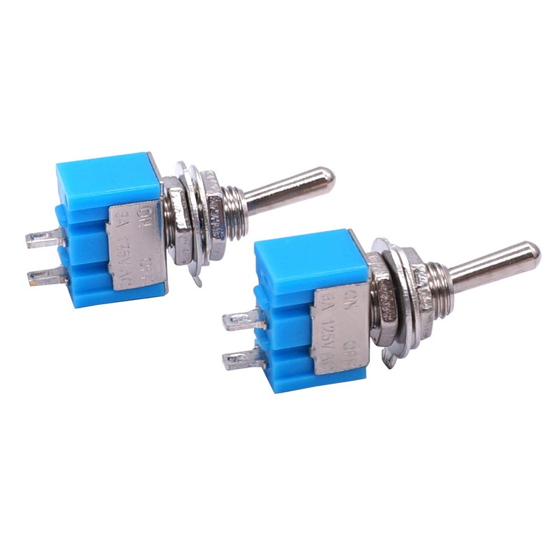 Taiss / 10 pieces blue mini toggle switch on/off SPST