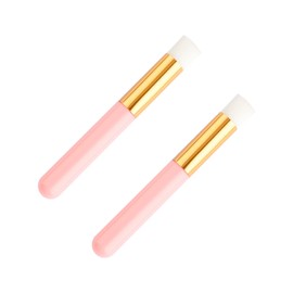 Bojueshaw 2Pcs Lash Cleansing Brush,Soft Eyelash Extension Shampoo Brushes,Nose Pore Deep Cleansing Brush,Remover Tool for Women Girls Facial(Pink)