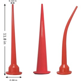 Caulking nozzle of sausage caulking gun, curved caulking nozzle applicator, replacement extension tool used in construction (3)