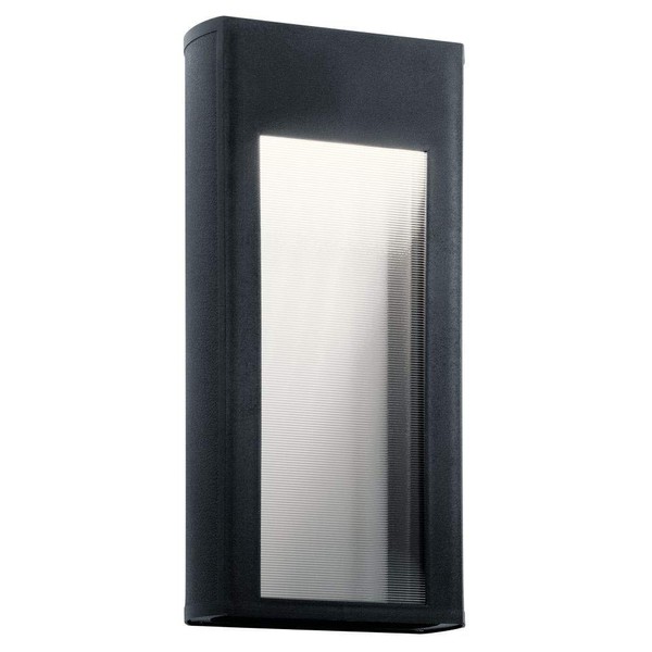 Kichler 49362BKTLED Ryo Outdoor Wall Sconce, 1-Light LED 9 Watts, Textured Black