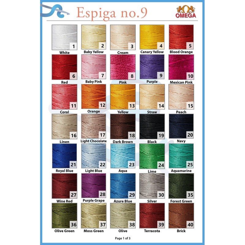 Espiga No. 9-100% Nylon Omega String Cord for Knitting and