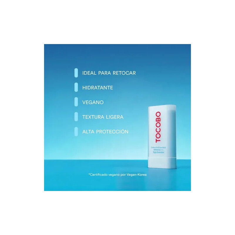 Tocobo Protector Solar en Barra Cotton Sun Stick Spf50+