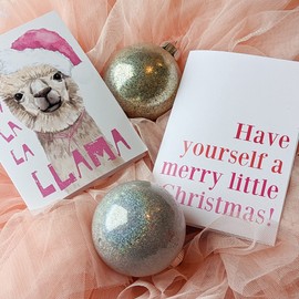 Ritzy Rose 24 Pink Girly Holiday Greeting Cards Variety Mixed Pack + Envelopes