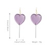 Food Sweet Cute Clear Transparent Heart Candy Resin Lollipop Earrings
