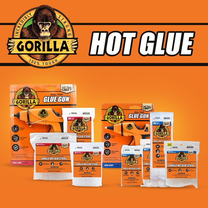 Gorilla Hot Glue Gun Kit (Pack of 1 Full Size