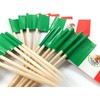 JBCD Mexico Toothpick Flag Mexican Mini Small Cupcake Topper Flags,