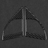 2Pcs Inner Door Speaker Trim Carbon Fiber Cover Left Right