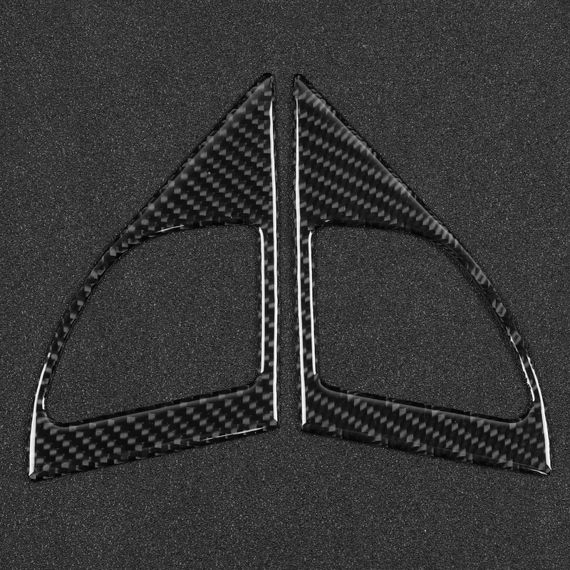2Pcs Inner Door Speaker Trim Carbon Fiber Cover Left Right