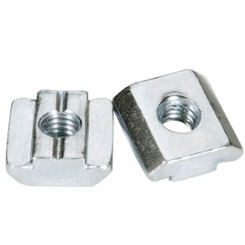 Pack of 40 T-Slot Nuts M6 Slot 8 for Aluminium Profile 30 x 30 mm Nickel-Plated Carbon Steel