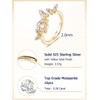 CYW Moissanite Butterfly Pretty Stacking Gold Open Ring for Women