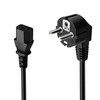 D.Square Power Cable 3 Pin IEC320 C13 Black 1.8m 18AWG