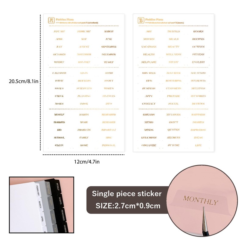 DY.2ten Transparent Folder Dividers A5 6 Holes 14 Sheets /