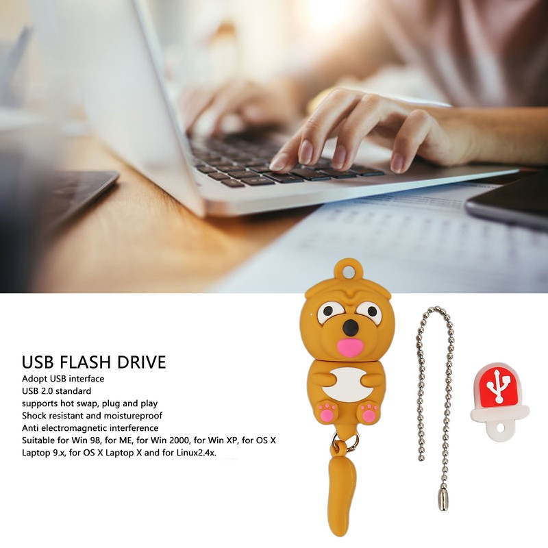 Cartoon USB Flash Drive Cute Dog USB2.0 Interface Plug and