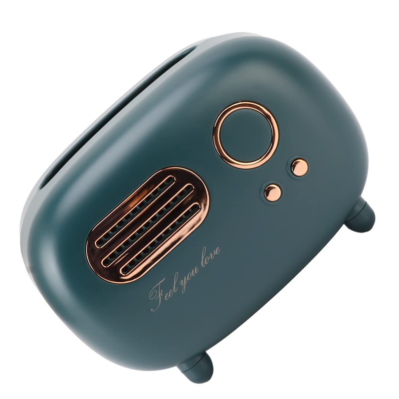 Dpofirs Retro Green Radio Shaped Facial Tissue Box Holder