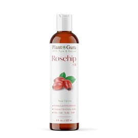 Rosehip Oil Refined 8 fl. oz. – Cold Pressed, 100% Pure & Natural Carrier for Skin, Face, Body, and Hair Moisturizing. Great for DIY Creams, Lotions, and Lip Balms