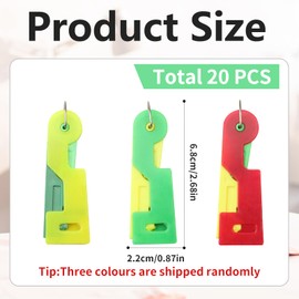 TAIHOBO Needle Threaders, Automatic Needle Threader DIY Embroidery, 20PCS Sewing Machine Needle Threader, Sewing Needle Threader Reusable, Siutable for Stitch Craft(Random Colours)