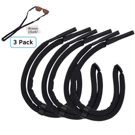Sidelinx Floating Sunglasses Straps (3 Pack) - Adjustable Floating Eyeglasses Lanyards - Glasses Straps With Bonus Cleaning Cloth - 3 Pack
