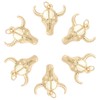 10pcs 18K Real Gold Plated Cow Head Charm - Brass