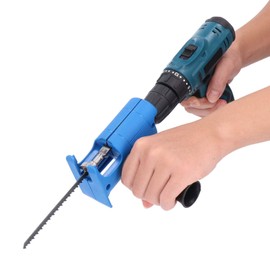 xuuyuu.. Electric Drill Attachment, Reciprocating Saw, Reciprocating Saw, Adapter, Metal, Cutting Wood, Tool, Electric Tool, Includes 3 Blades