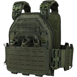 BOMTURN Tactical Vest for Men Quick Release Laser-Cutting Modular Vest for Outdoor