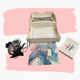 Social Media Kit: Phone Handheld Selfie Light Ring, Notepad, Planner, Book