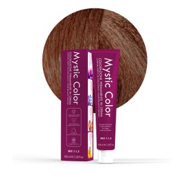 Mystic Color - Permanent Cream Colouring with Argan Oil and Marigold - Long-Lasting Hair Colour - Light Copper Blonde Colour 8.4 - 100 ml