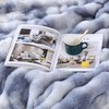 ORINOVA Tie-dye Blue Cozy Faux Fur Throw Blanket for Couch