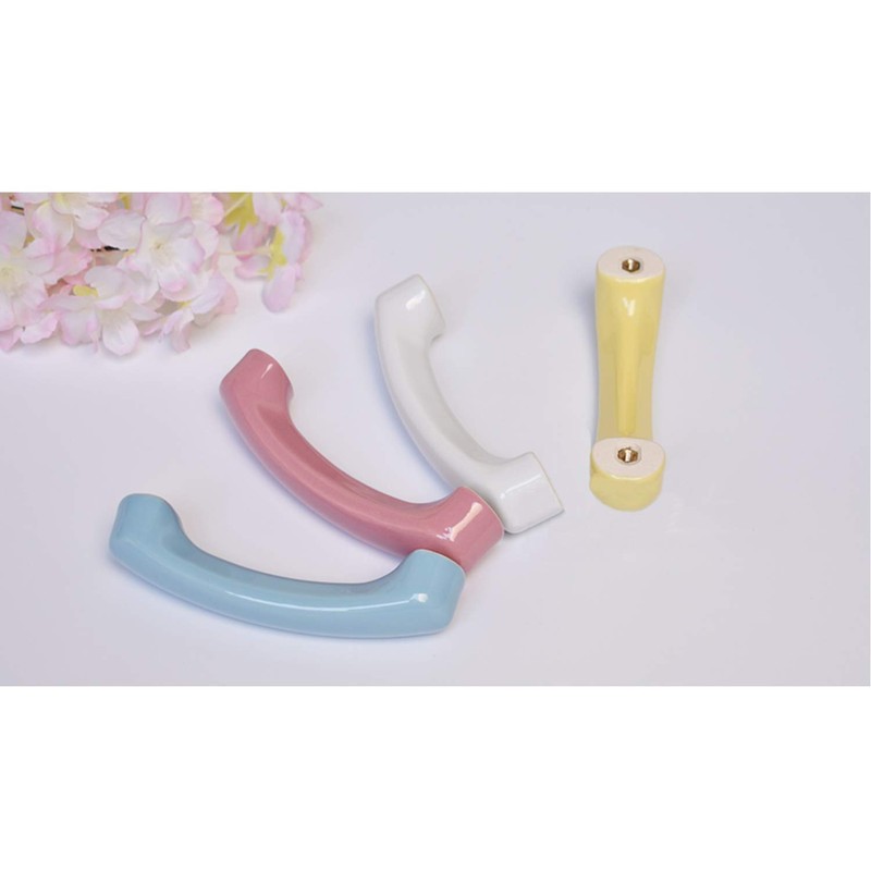 Txinmin Pink Ceramics Cabinet Pulls 3" (76mm) Hole Centers Cabinet