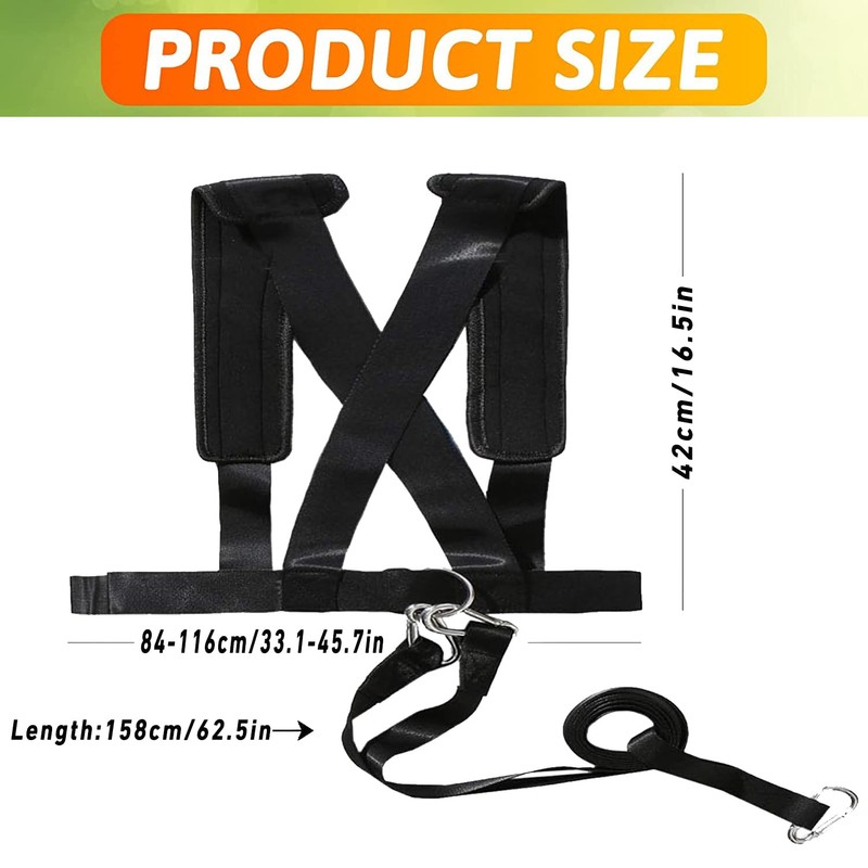 Sled Harness Tire Pulling Harness Fitness Resistance Training Workout -Adjustable