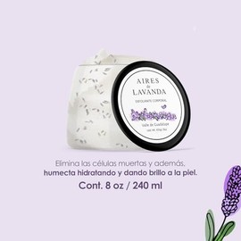 Exfoliante Corporal Aires de Lavanda 450 g – Remueve Células Muertas y Suaviza la Piel – Hidratación con Aroma Relajante de Lavanda – Ideal para Rutina de Skincare y Cuidado Personal