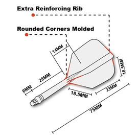 Cuesoul Darts Integrated Darts and Flight Standard Shape Set of 3