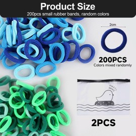 200 Pieces Kids Hair Bobbles Elastic Hair Ties Kids Hair Ties Mini Hair Ties Kids Hair Accessories Hair Accessories