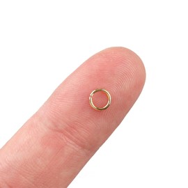 Jump Rings for Jewelry Making - 100Pcs 5mm 14K Gold Open Jump Rings, Jewelry Jump Rings，Accessories Repair and Craft Projects Making，Keychain Rings for Earring Necklace Bracelet DIY Craft Jewelry