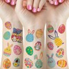 80+ Pieces Easter Egg Tattoos for Kids, 10 Sheets Easter
