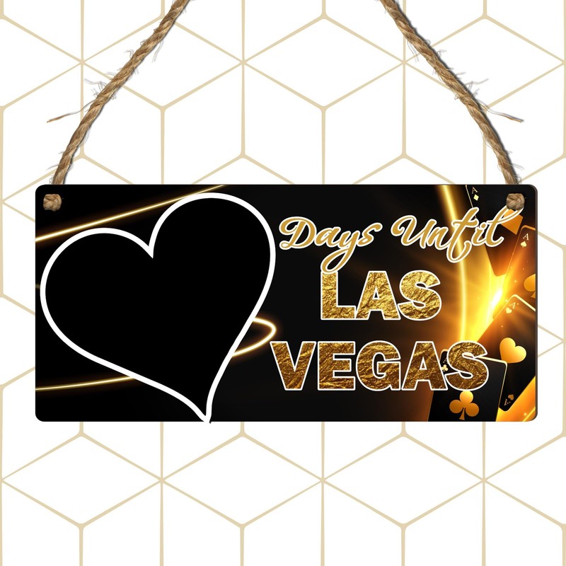 Days Until Las Vegas Countdown Plaque – Custom MDF Sign