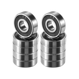 ACROPIX 695-2RS 5x13x4 mm Double Rubber Shielded Silver Tone Single Row Deep Groove Ball Bearings 10pcs