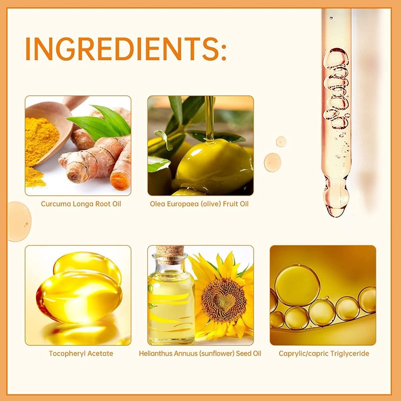Turmeric Serum for Dark Spots, Reduces Hyperpigmentation, Age Spots, Sun