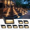 Follateas Solar Lights Outdoor, Waterproof Solar Powered Deck Step Lights