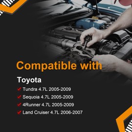 Wonyton Fuel Injectors 23250-0F020 Compatible with Toyota Tundra Sequoia 4Runner Lexus GX470 4.7L 2005-2009 Land Cruiser LX470 4.7L 2006-2007,23250-0F020 Set of 8
