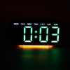 PZJFH Digital Alarm Clock, Black Case with Green LED Display