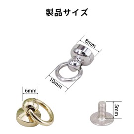 MEDUSHASHA Drop Handle Rivet Studs Screwed Swivel Hardware for Leather Craft Rivets Purse Ball Studs for Leather Bracelet Shoes Boots Handbag Hat Jacket Decoration 30pcs DIY (3 Colors)