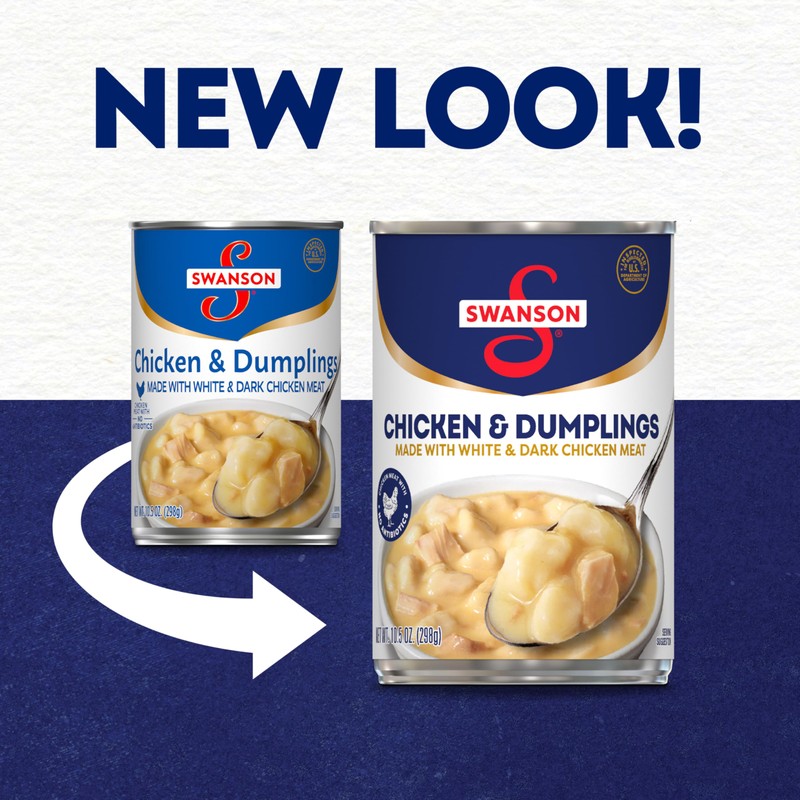 Swanson Canned Chicken and Dumplings With White and Dark Chicken