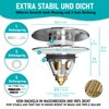 arteneur® Pop-Up Sink Plug with Colourful Flowers Motif, Drain Strainer,