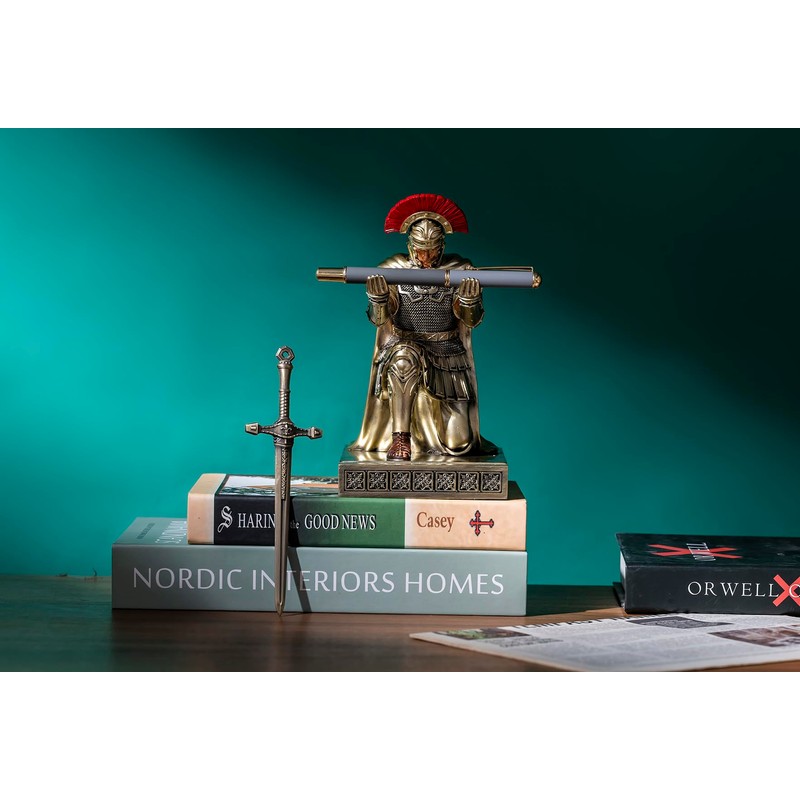 HDMbigmi Centurion Cloak Warrior Knight Pen Holder Mobile Phone Stand