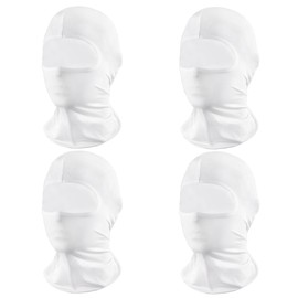 Pukavt 4 Pack Balaclava Face Mask, Ski Mask for Men Women, UV Protector Windproof Scarf for Motorcycle Snowboard Cycling White