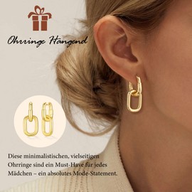 Women's Gold Drop Earrings, Copper, No Gemstone