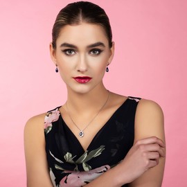 namana Silver Pear Drop Earrings for Women and Teen Girls, Blue Earrings for Women with Blue CZ Stones, Silver and Blue Drop Earrings for Women with Giftbox