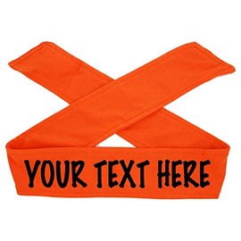 Design Your OWN TIE Headband - Custom TIE Headband - Non Sparkle Words Letters - TIE Headband (Florida Orange)