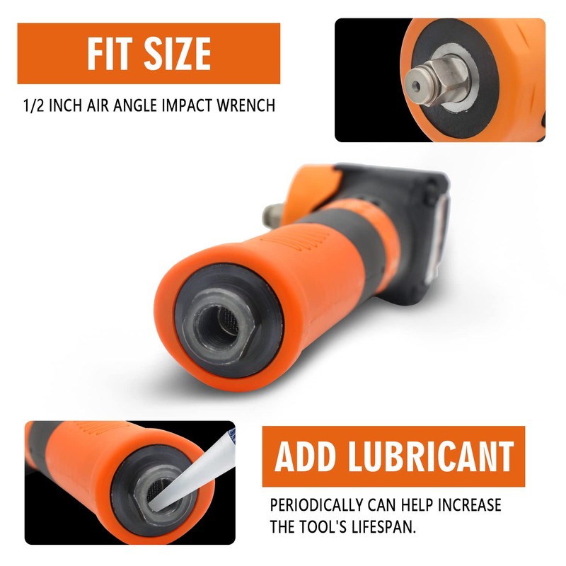 1/2 inch Air Angle Impact Wrench,WORKPAD 370 FT-LB 9.78cm Long